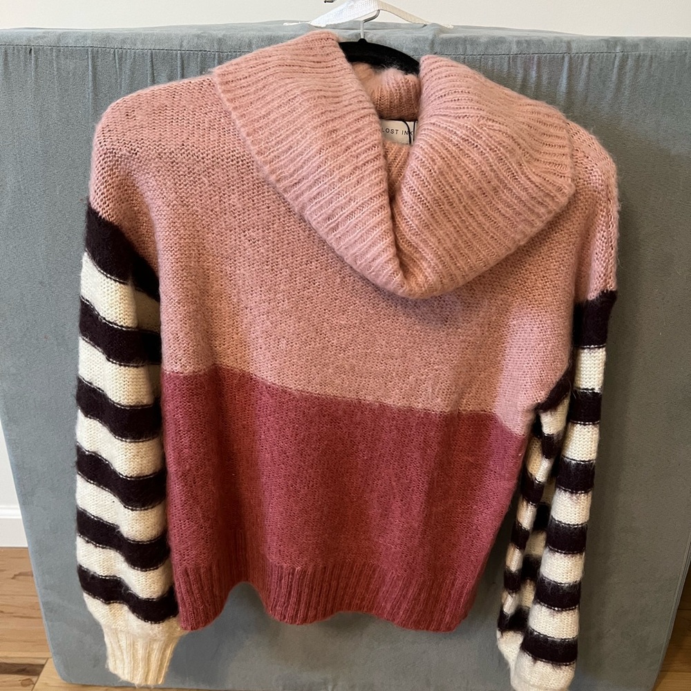 Lost Ink Pink Striped Sweater - size S